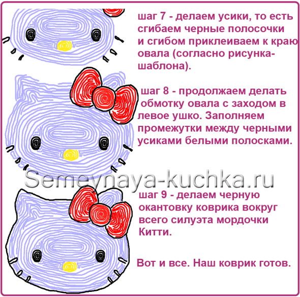 как сделать ковер с Китти