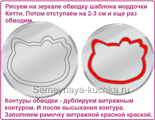 зеркало для детской комнаты с витражом