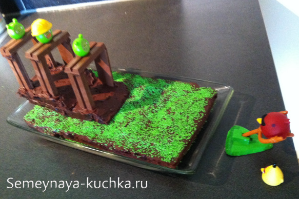 торт с рогаткой Angry Birds