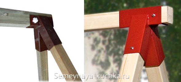 как сделать стойку для качелей