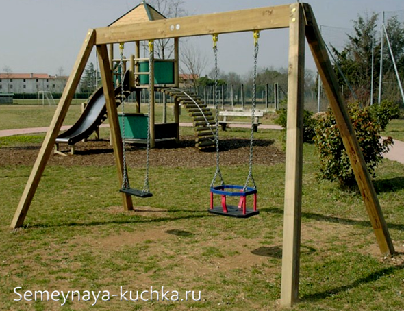 опора для садовых качелей